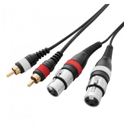 2m 2 x XLR Female – 2 x Phono Cable Lead
