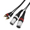 6m 2 x Phono – 2 x XLR Male Cable Lead