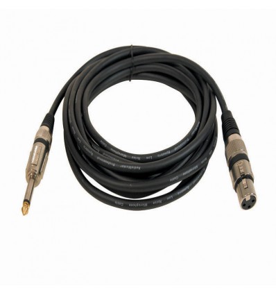 5m XLR Female – 6.35mm Mono Jack Cable Lead